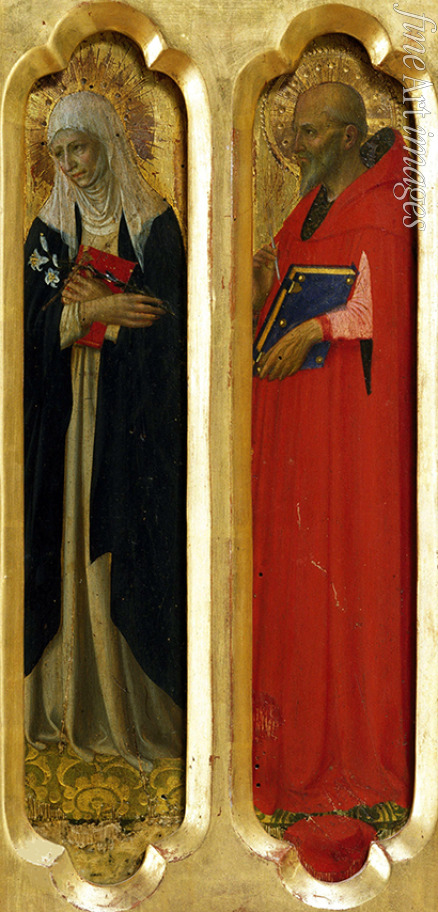 Angelico Fra Giovanni da Fiesole - Die Heiligen Katharina von Siena und Hieronymus (Vom Triptychon von Perugia)
