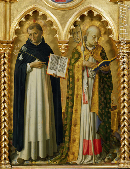 Angelico Fra Giovanni da Fiesole - Die Heiligen Dominikus und Nikolaus von Bari (Vom Triptychon von Perugia)