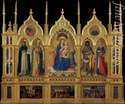 Angelico Fra Giovanni da Fiesole - Mary with Child and Saints (The Perugia Altarpiece) 