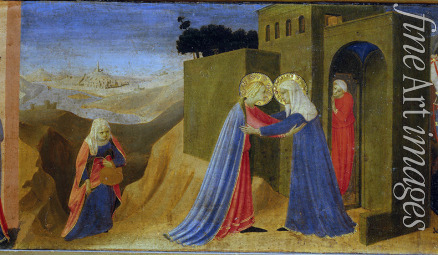 Angelico Fra Giovanni da Fiesole - Heimsuchung. Predella des Altarbildes Die Verkündigung