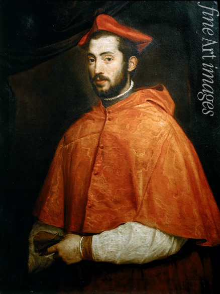 Tizian - Porträt von Kardinal Alessandro Farnese