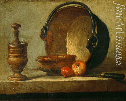 Chardin Jean-Baptiste Siméon - Stillleben mit Kupferkessel