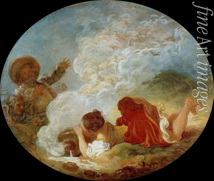 Fragonard Jean Honoré - Perrette and the milk pail (The Fables of La Fontaine)