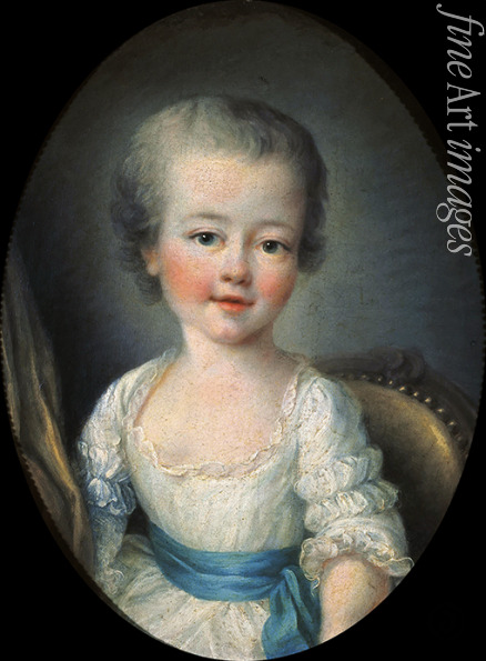 Drouais François-Hubert - Portrait de petite fille en robe blanche, dite Alexandrine Lenormant d'Etiolles