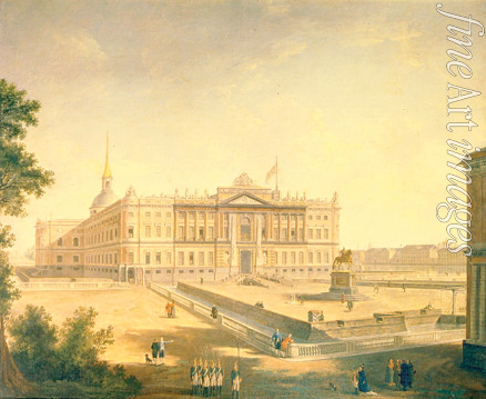 Alexeyev Fyodor Yakovlevich - View of the Michael Palace and the Connetable Square in St. Petersburg
