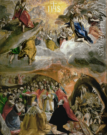 El Greco Dominico - Anbetung des Namens Jesu (Traum Philipps II.)