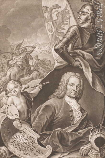 Haid Johann Gottfried - Portrait of Georg Philipp Rugendas (1666-1742) 
