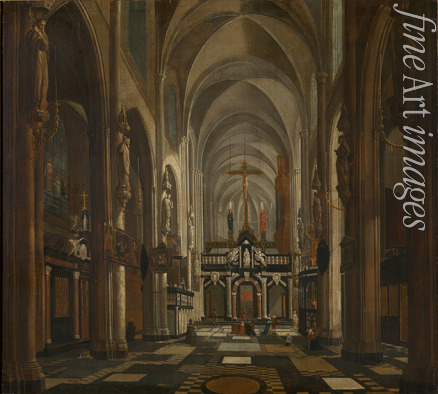 Meunincxhove Jan Baptist van - Interieur der Sint-Donaaskathedraal in Brügge
