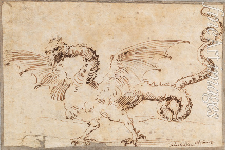 Ribera José de - Study of a dragon