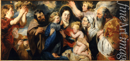 Jordaens Jacob - The Holy Family with the young John the Baptist and angels