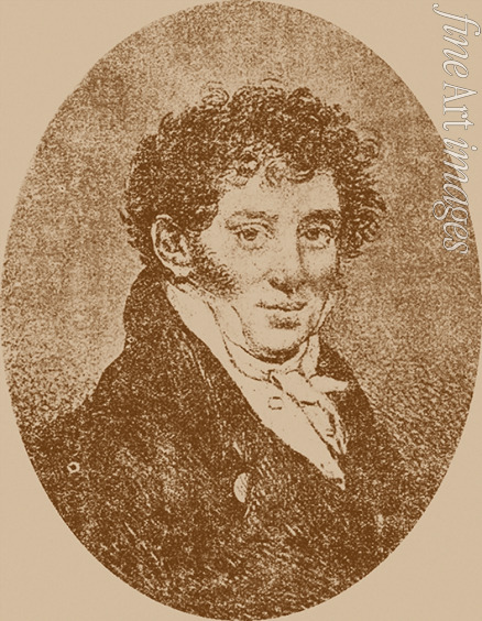 Sokolow Pjotr Fjodorowitsch - Porträt von Komponist und Gitarrist Andrei Ossipowitsch Sychra (1773-1850)