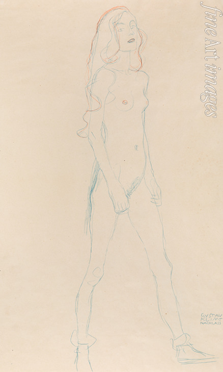 Klimt Gustav - A nude young girl