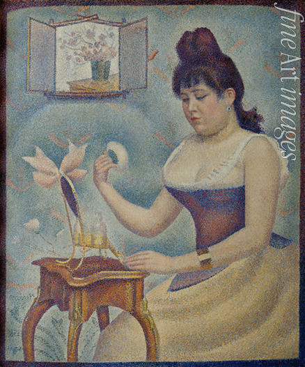 Seurat Georges Pierre - Jeune femme se poudrant (Young woman powdering herself)