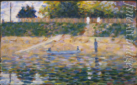 Seurat Georges Pierre - Boats Near The Beach at Asnieres