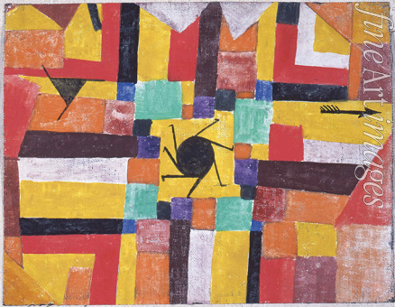 Klee Paul - Mit der rotierenden schwarzen Sonne und dem Pfeil