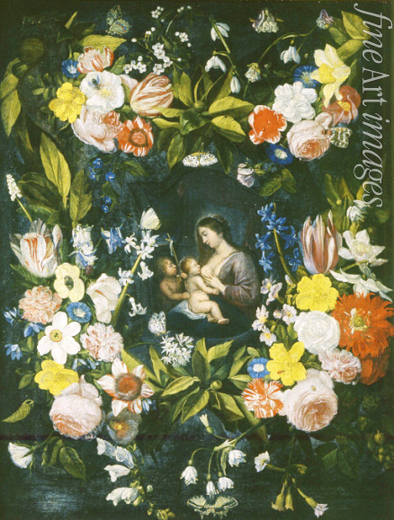 Seghers Daniel - Floral Wreath with Madonna and Child