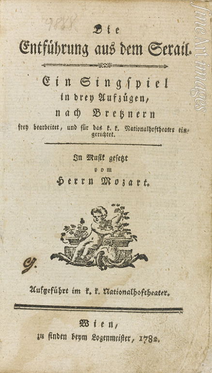 Anonymous - First edition of the libretto of 