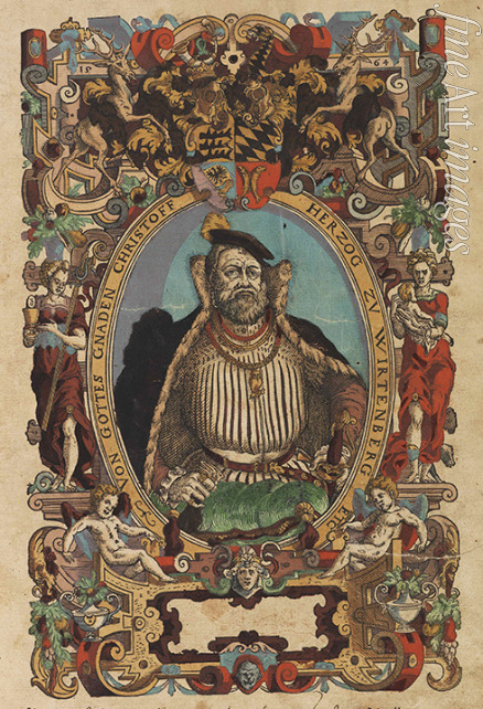Amman Jost - Portrait of Duke Christoph of Württemberg (1515-1568) From Biblia germanica