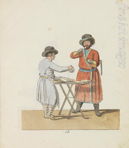 Geissler Christian Gottfried Heinrich - Kissel vendor and manorial coachman (From the series The St. Petersburg Peddlers)