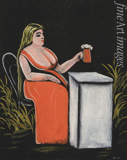 Pirosmani Niko - Woman with a Mug of Beer