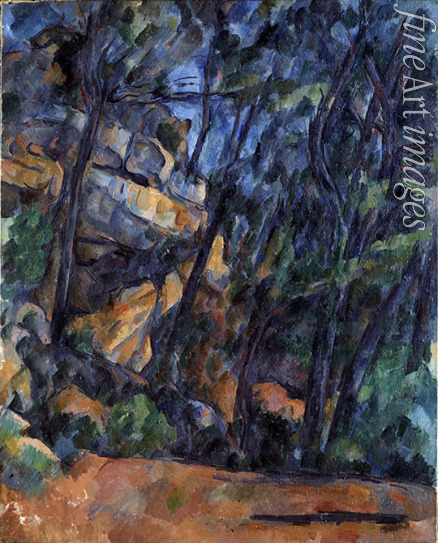 Cézanne Paul - Bäume und Felsen im Park des Château Noir