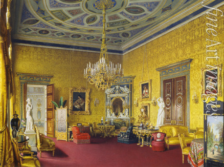 Premazzi Ludwig (Luigi) - The Lyons Hall (Yellow Drawing Room) of the Great Palace in Tsarskoye Selo