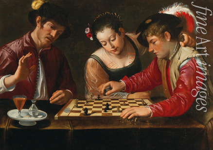 Caravaggio Michelangelo (after) - Chess players