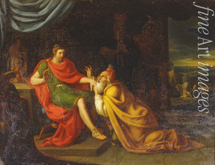 Padovanino - Priam tearfully supplicates Achilles, begging for Hector's body