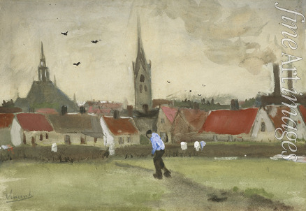 Gogh Vincent van - Blick auf Den Haag mit der Nieuwe Kerk