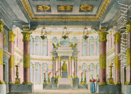 Anonymous 18th century - Stage design for the opera La Semiramide by Ch. Gluck