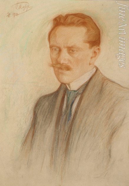 Pasternak Leonid Ossipowitsch - Porträt des Dichters Jurgis Baltrusaitis (1873-1944)