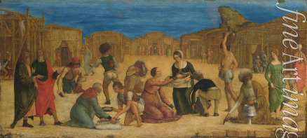 Ercole de' Roberti (Ercole Ferrarese) - The Israelites gathering Manna