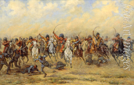 Masurovsky Viktor Viketyevich - Attack of the Savage Division on the Austrian infantry