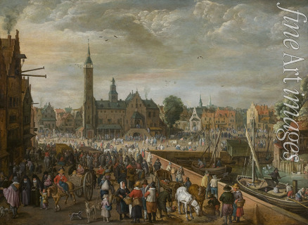 Momper Philips de the Elder - View of the Grote Markt in Lier