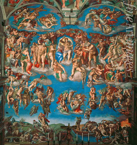 Buonarroti Michelangelo - The Last Judgment (Fresco of the Sistine Chapel in the Vatican)