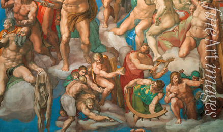 Buonarroti Michelangelo - Das Jüngste Gericht (Freske in der Sixtinischen Kapelle im Vatikan)