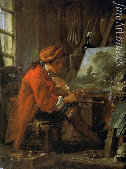 Boucher François - The painter in his studio (Self-Portrait)