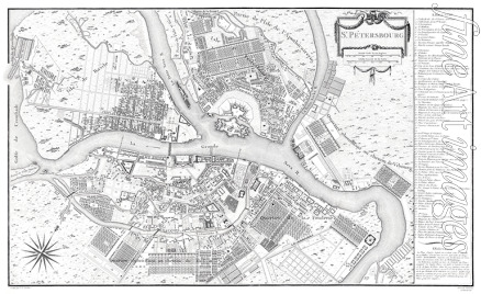 Tardieu Pierre François - Plan von Sankt Petersburg