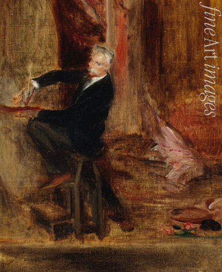 Blanche Jacques-Émile - Portrait of Jules Chéret (1836-1933) in his studio