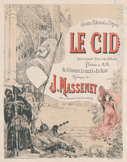 Clairin Georges - Plakat zur Uraufführung der Oper Le Cid von Jules Massenet 