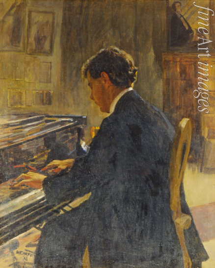 Zioglinski Jan Franzewitsch - Porträt des Komponisten Joseph Hofman (1876-1957)