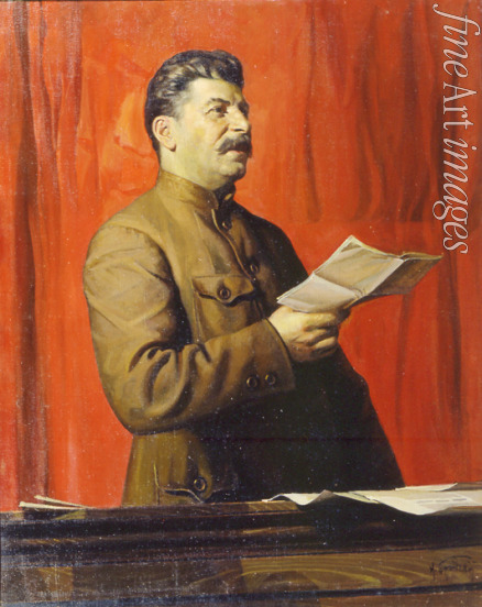 Brodski Isaak Israilewitsch - Porträt von Josef Stalin (1879-1953)
