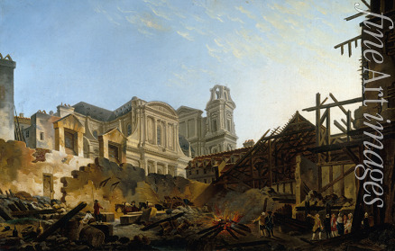 Demachy Pierre-Antoine - Foire Saint-Germain nach dem Brand in der Nacht vom 16. auf den 17. März 1762 