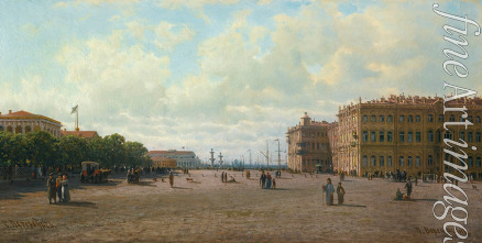 Wereschtschagin Pjotr Petrowitsch - Der Palastplatz in Sankt Petersburg