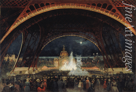 Roux George - Fête de nuit à l'Exposition universelle de 1889, sous la tour Eiffel