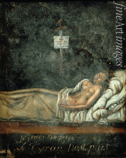 David Jacques Louis - Louis-Michel Le Peletier, Marquis de Saint-Fargeau (1760-1793) on his deathbed