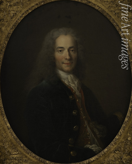 Largillière Nicolas de - Portrait of Voltaire (1694-1778) in 1718