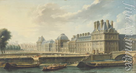 Raguenet Nicolas-Jean-Baptiste - Le Palais des Tuileries, vu du quai d'Orsay