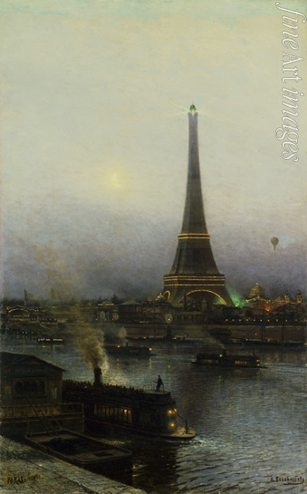 Bogolyubov Alexei Petrovich - The Eiffel tower at Night