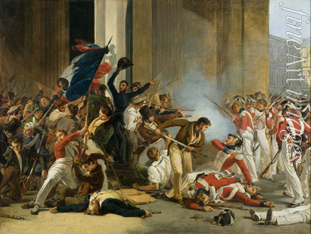 Bézard Jean Louis - Eroberung des Louvre, 29. Juli 1830. Massaker an der Schweizergarde